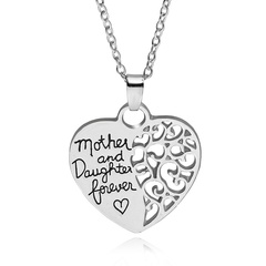 fashion simple style  mother and daughter mother daughter eternal love pendant sweater chain wholesale nihaojewelry