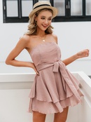 summer fashion new slim sexy off the shoulder pink dress for women wholesale  NHDE230734picture14