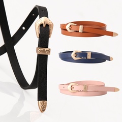 Summer new product ladies multi-color fine belt carved buckle three-piece fashion decorative belt wholesale nihaojewelry