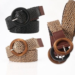 new product ladies ethnic style woven belt fashion woven belt with dress decorative belt wholesale nihaojewelry