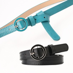 new round buckle ladies belt casual belt fashion simple matching dress skirt decorative belt wholesale nihaojewelry