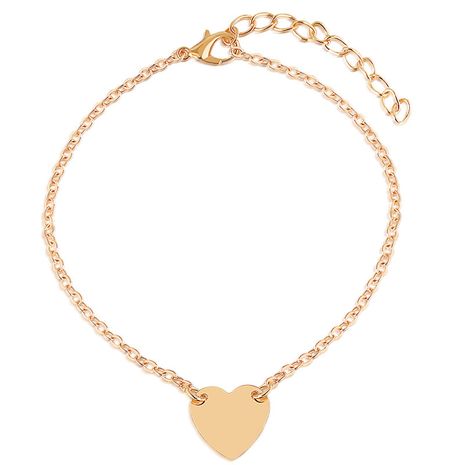 fashion simple love peach heart bracelet anklet hand jewelry wholesale nihaojewelry's discount tags