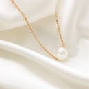 Simple Pearl Ball Short Necklace Korean Star Simple Clothing Clavicle Chain wholesale nihaojewelrypicture8