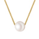 Simple Pearl Ball Short Necklace Korean Star Simple Clothing Clavicle Chain wholesale nihaojewelrypicture12