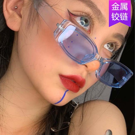 candy-colored small square-shaped sunglasses new ladies color transparent sunglasses wholesale nihaojewelry's discount tags
