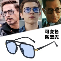 large frame square sunglasses color changing sunglasses anti-blue light driving dedicated wholesale nihaojewelry