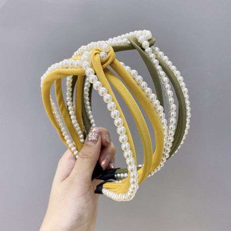 Multiple pearl hair bands South Korea hair out sweet headband wholesale nihaojewelry's discount tags