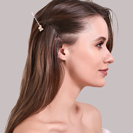 Nouveau coréen métal galvanoplastie papillon épingle à cheveux clip mode créative simple géométrique épingle à cheveux en gros nihaojewelry's discount tags