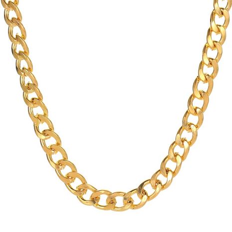 rue hip-hop style chaîne de cou tendance collier mode simple chaîne épaisse collier chaîne de clavicule en gros nihaojewelry's discount tags