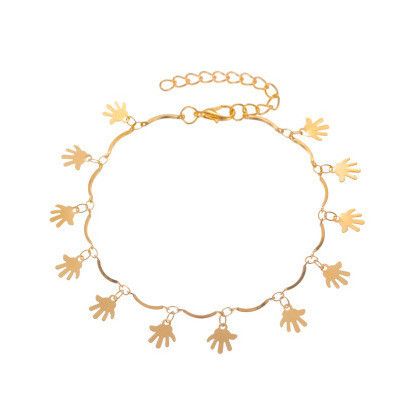 nouveau bracelet de cheville d'été plage pied chaîne gland petit palm pendentif chaîne de cheville en gros nihaojewelry NHMO234000's discount tags