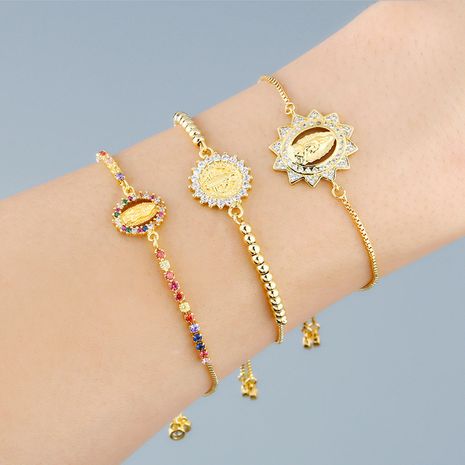 Bracelet fashion jewelry adjustable pull bracelet micro-set color zircon bracelet wholesale nihaojewelry's discount tags