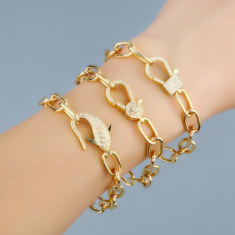 bracelet hip hop style jewelry diamond Cuban bracelet wholesale nihaojewelry's discount tags