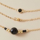 new fashion black bead necklace creative diamondset chain rice bead multilayer necklace wholesale nihaojewelrypicture8