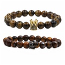 Ali Express verkauft grenz berschreitende Tigerauge Krone Paar Armband Perlen DIY Set Braceletpicture11