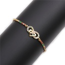 hot sale micro inlaid zircon color infinity heartshaped adjustable bracelet wholesale nihaojewelrypicture11