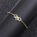 hot sale micro inlaid zircon color infinity heartshaped adjustable bracelet wholesale nihaojewelrypicture12
