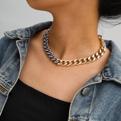 nouveau produit créatif tir de rue mixte couleur accessoires simple chaîne collier en gros nihaojewelry