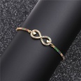 hot sale micro inlaid zircon color infinity heartshaped adjustable bracelet wholesale nihaojewelrypicture17