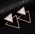 Occident alloy Inlaid precious stones Earrings  triangle  NHBQ0153picture9