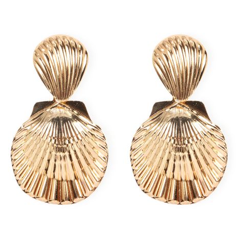 scallop earrings boho metal shell earrings wholesale nihaojewelry's discount tags