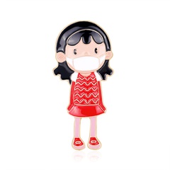Hot sale exquisite clothes accessories medical care little girl cartoon brooch alloy drop oil brooch wholesale nihaojewelry