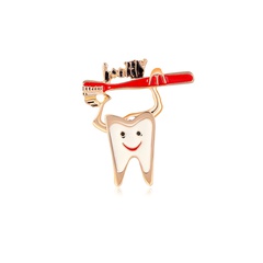 New tooth corsage wild lady drop oil brooch wholesale nihaojewelry