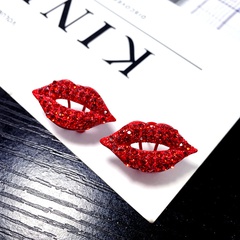 Koreanische sexy flammende rote Lippen ohrringe weibliche anti allergische Lippen ohrringe übertriebene Persönlichkeit Mode ohrringe Temperament ohrringe