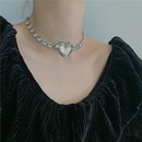 Korean necklace flash diamond big love full diamond pendant neck chain short clavicle chain choker wholesale nihaojewelrypicture13