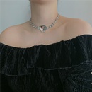 Korean necklace flash diamond big love full diamond pendant neck chain short clavicle chain choker wholesale nihaojewelrypicture14