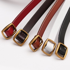 Korean new ladies leather thin belt fashion belt youth decoration black small belt wholesale nihaojewelry
