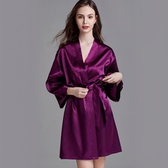 women spring and summer silk gowns loose bathrobes robe ladies pajamas wholesale nihaojewelry