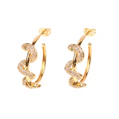 creative micro-set zircon spirit snake earrings exaggerated ear ring snake-shaped earrings wholesale nihaojewelry