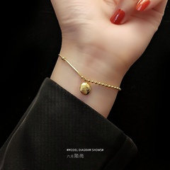 snake bone chain with round bead chain good luck bead bracelet wholesale nihaojewelry