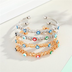 Colorful Dripping Eye Bracelet Gold Plated and Diamond Ladies Bangle Bracelet wholesale nihaojewelry