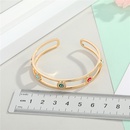 Color zircon eye bracelet new gold plated diamond drop oil bangle bracelet wholesale nihaojewelry NHGO235279picture11