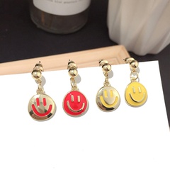 Korean new fashion smiley childlike silver needle earrings super fairy trend earrings wholesale nihaojewelry