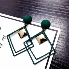 New geometric square square earrings retro long paragraph exaggerated earrings wholesale nihaojewelry