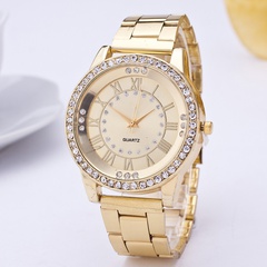 women's steel belt watch fashion diamond-set Roman scale quartz decorative watch wholesale nihaojewelry