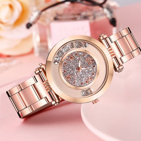 Nueva moda diamante señoras mano reloj venta caliente brillo cuarzo acero banda reloj al por mayor nihaojewelry's discount tags