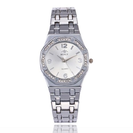 Cinturón de acero de moda popular reloj cuadrado con correa de acero de diamante reloj de cuarzo al por mayor nihaojewelry's discount tags