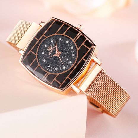 Reloj estrellado de moda correa de magnetita reloj perezoso reloj de damas con incrustaciones de diamantes al por mayor nihaojewelry's discount tags