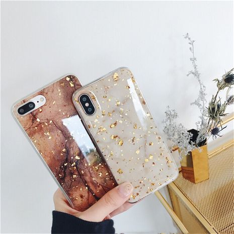 marble gold foil case suitable for iPhone XR all-inclusive soft anti-fall case wholesale nihaojewelry's discount tags