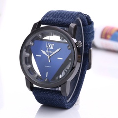 fashion hollow glass watch transparent hollow glass inverted triangle ladies  watch nihaojewelry wholesale