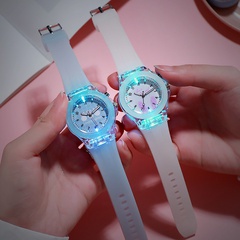 Luminous children's watch colorful glowing cartoon rabbit quartz  cartoon watch wholesale