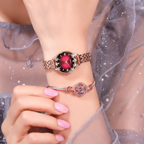  fashion  Korean  trend wild small dial bracelet watch rose gold diamond nail quartz watch  wholesale  NHSS235699's discount tags
