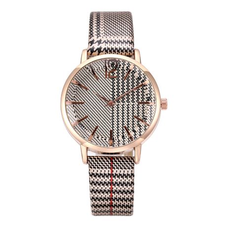 Fashion plaid design ladies belt watch polygonal angular glass mirror quartz casual wrist watch wholesale's discount tags