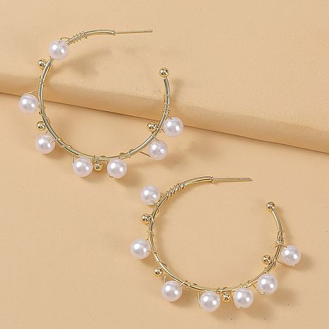 Boucles d'oreilles en forme de C à la main géométrique à la mode Boucles d'oreilles tissées à la mode en gros nihaojewelry's discount tags
