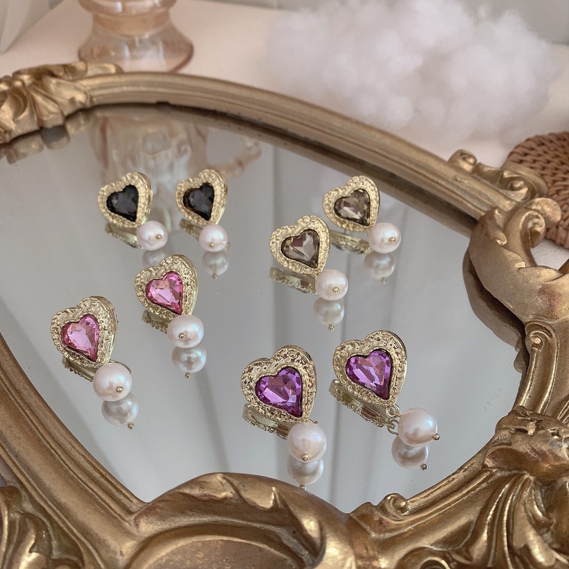 Bijoux Fantaisie Boucles Doreilles | Mode Rtro Baroque Perle Boucles D39oreilles Amour En Gros Nihaojewelry - KL62768