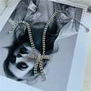 Korean girl flash diamond bow tassel neck chain short simple clavicle chain choker wholesale nihaojewelrypicture14