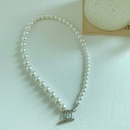 simple necklace elegant buckle gradient size highlight pearl clavicle chain choker wholesale nihaojewelrypicture11